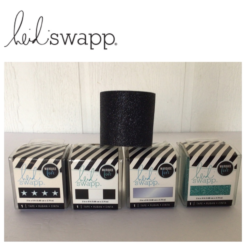 HEIDI SWAPP 2” WASHI TAPE NWT LOT OF FIVE